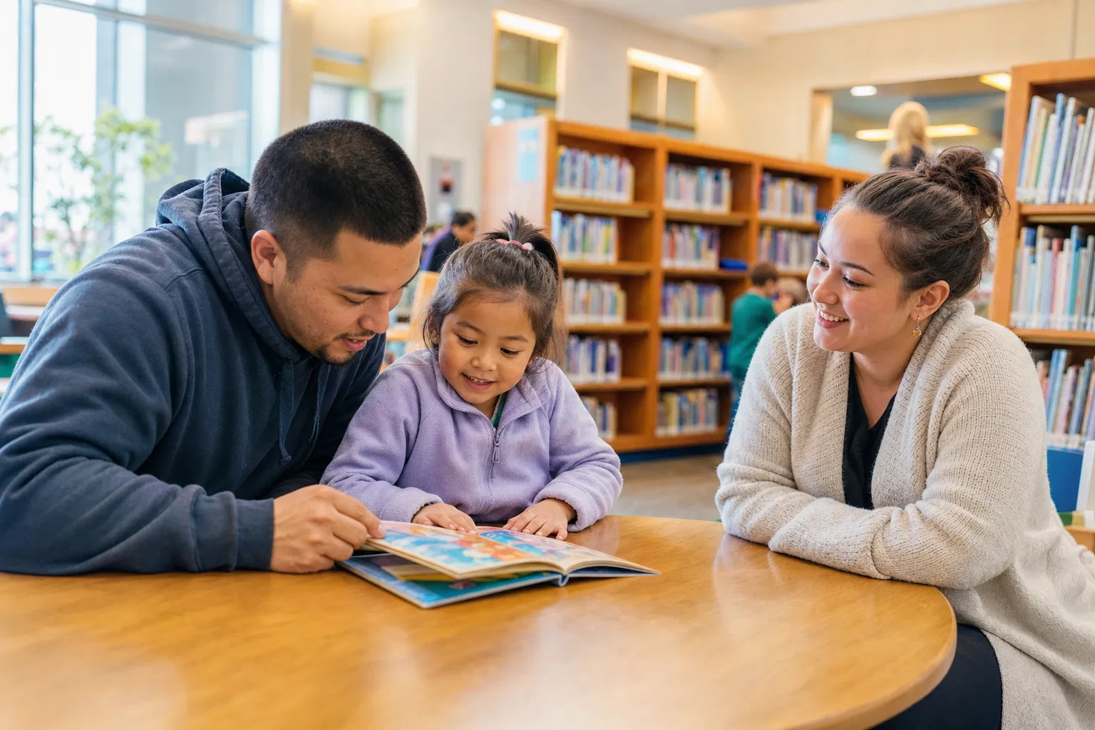 Supervised visitation at a public library