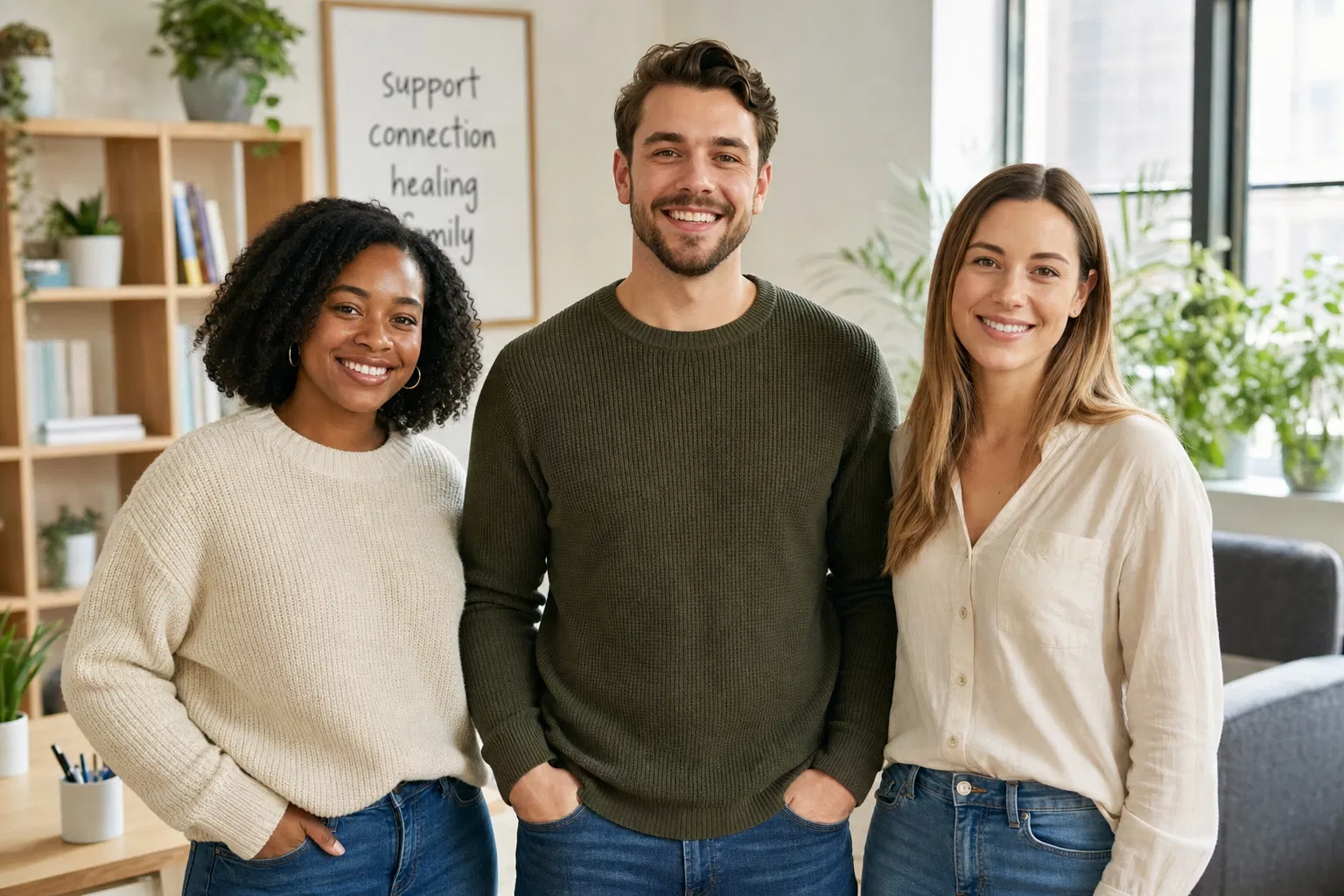 Thrive Supervised Visitation professional team — young, warm, and friendly monitors